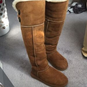 AIRWALK WOMEN"S COZY LONG INSIDE FUR SUEDE ROUND TOE LACE-UP CLOSURE BACK BOOT